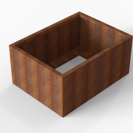 Plantenbak Module+ Corten 120x90x56 cm - CORTEN