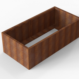 Plantenbak Module+ Corten 180x90x56 cm - CORTEN