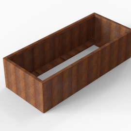 Plantenbak Module+ Corten 210x90x56 cm - CORTEN
