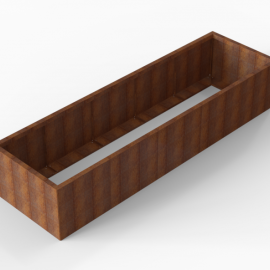 Plantenbak Module+ Corten 300x90x56 cm - CORTEN