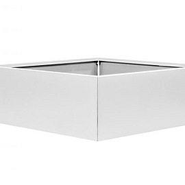 Bloembak vlak - WIT 120x120x60 cm