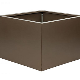 Bloembak vlak - SUPRA BRUIN 60x60x60 cm