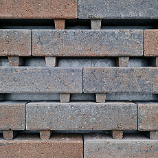 Waterpasserende longstone opritsteen 7 cm tricolore