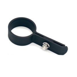 Langlipbeugel Eind Ø60 Gecoat (RAL-9005 Gitzwart)