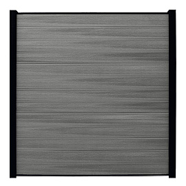 WPC (composiet) Fency naturel horizontaal scherm 178 cm breed x ca. 200 cm hoog Ocean met antraciet onderplank