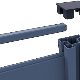 Kunststof paalkap Zwart