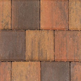 Betonklinkers Half *Redsun* 10.5x10.5x8 cm Bruin/zwart