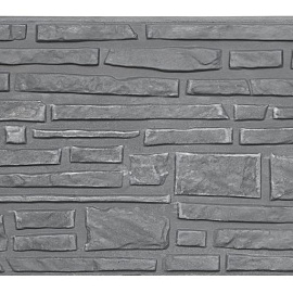 Berton©-motiefplaat smal antraciet H26 x D3,5 x L184 cm Rustico