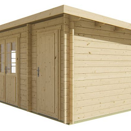 Blokhut - Tuinhuis Santander | 34 mm | vuren groen geïmpregneerd