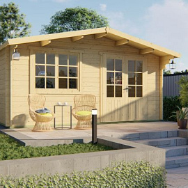 Blokhut - Tuinhuis Salamanca | 34 mm | vuren honinggeel geïmpregneerd