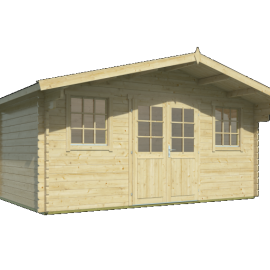 Blokhut - Tuinhuis Rika | 44 mm | vuren honinggeel geïmpregneerd