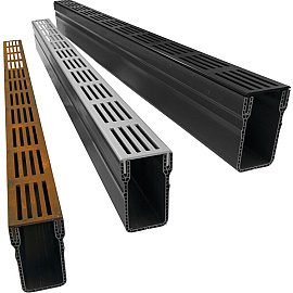 ACO Slim-Line met RVS rooster 100