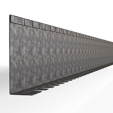 Kantopsluiting Single flex (flg) 300x16,5 cm - VERZINKT