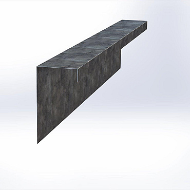 Overzetstuk muurelement recht 150x30x15,8 - VERZINKT