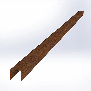 Uprofiel gelijkzijdig opsluitband 5cm 220x5,1x5,1x5,4 - CORTEN
