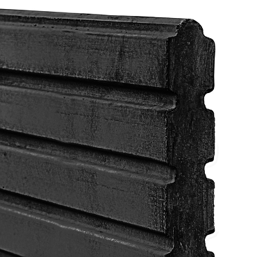 Berton©-motiefplaat smal antraciet gecoat H26 x D3,5 x L184 cm Deens rabat