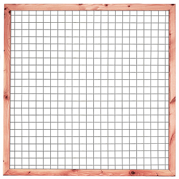 Gaaselement vuurverzinkt maaswijdte 7,5 x 7,5 cm met robuust kader Douglas 4,5 x 7,0 cm H180 x B180 