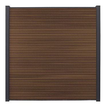 WPC (composiet) Fency Rhombus horizontaal scherm 178 cm breed x ca. 200 cm hoog Mahonie met antraciet onderplank