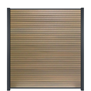 WPC (composiet) Fency Rhombus horizontaal scherm 178 cm breed x ca. 200 cm hoog Coconut met antraciet onderplank