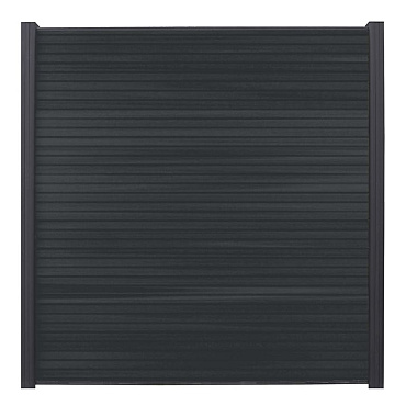 WPC (composiet) Fency Rhombus horizontaal scherm 178 cm breed x ca. 200 cm hoog Carbon met antraciet onderplank