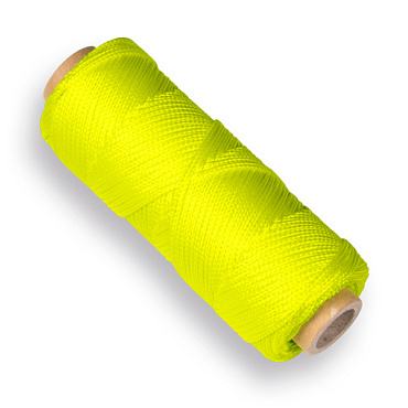 Uitzetkoord LABORA fluor geel 1,4 mm 50 meter, gevlochten nylon koord