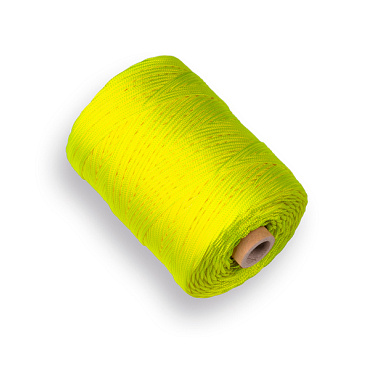 Uitzetkoord LABORA fluor geel 1,4 mm 200 meter, gevlochten nylon koord