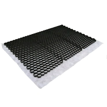 Split-/grindplaten zwart met worteldoek 120x80x3 cm