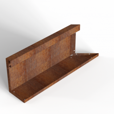 Plantenbak Module+ Inwendig hoekpaneel (C) 60x28 L - CORTEN