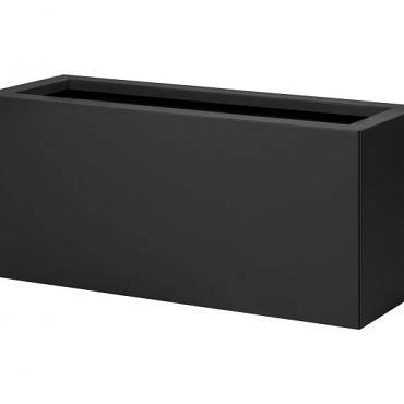 Plantenbak Vlak Grafietzwart 90x30x40 cm