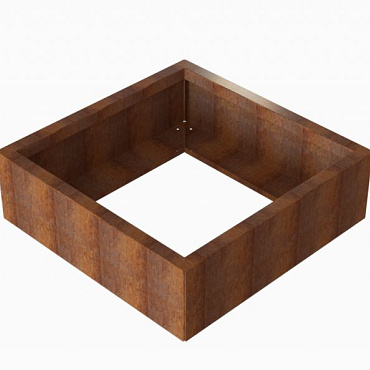 Plantenbak Module+ Corten 90x90x28 cm - CORTEN