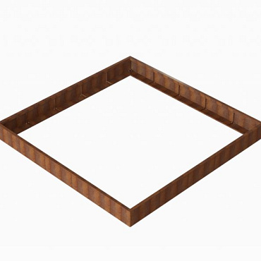 Plantenbak Module+ Corten 300x300x28 cm - CORTEN