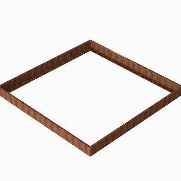 Plantenbak Module+ Corten 360x360x28 cm - CORTEN
