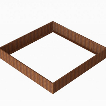 Plantenbak Module+ Corten 360x360x56 cm - CORTEN
