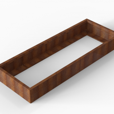 Plantenbak Module+ Corten 240x90x28 cm - CORTEN