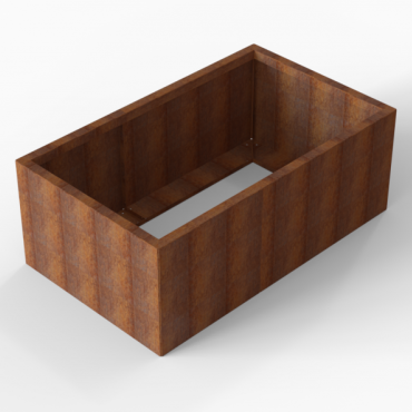 Plantenbak Module+ Corten 150x90x56 cm - CORTEN