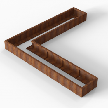 Plantenbak Module+ Corten 300x300x28 cm (60cm diep) - CORTEN
