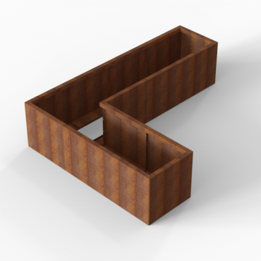 Plantenbak Module+ Corten 240x180x56 cm (60cm diep) - CORTEN