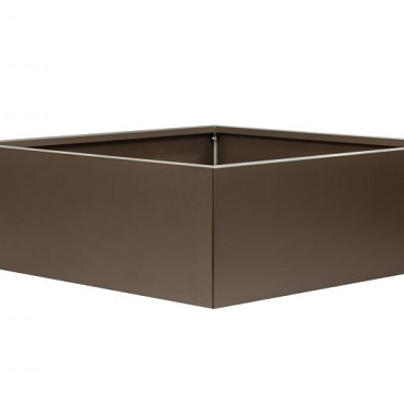 Plantenbak Vlak - SUPRA BRUIN 120x120x60 cm