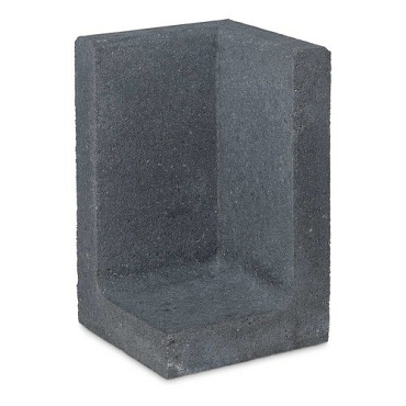 Hoek L-Element Antraciet 80x40x40 cm (R)