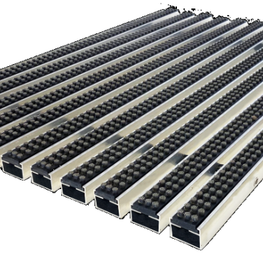 mat schoonl 75x50x2 cm alum rubber zwa