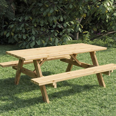 picknicktafel vuren ge mpregneerd gedroogd basis 180 cm