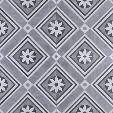 geoceramica 60x60x4 concreet flower dec