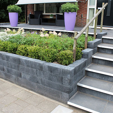 patioblok linea block antraciet 15x15x60 cm strak