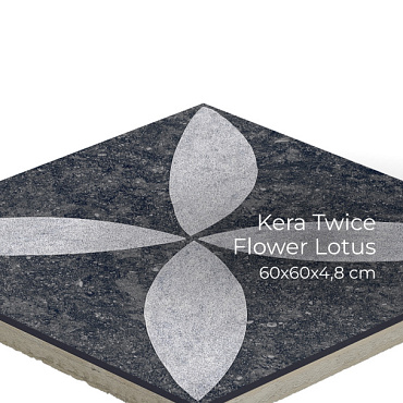 kera twice 60x60x4 8 cm flower lotus