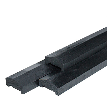 afdeklatten zwart gespoten piramide 180 cm 3 planks tussenruimte 