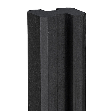 zaan serie berton  sleufpaal 10x10x275 gecoat vlakke kop eindmodel brede ondersleuf
