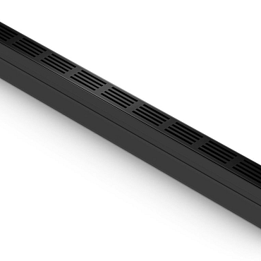 aco slim line met zwart alu rooster 100