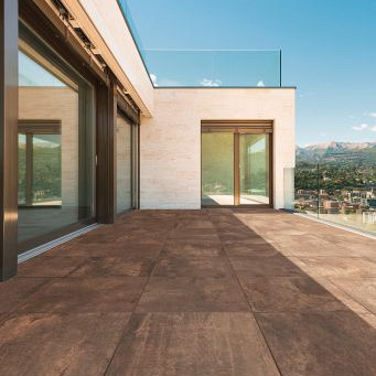 keramische tegels flatiron 60x60x2 cm rust