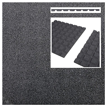 aslon sbr rubbertegel 50x50x2 5 cm zwart