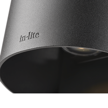 in lite halo up down black 100 230v